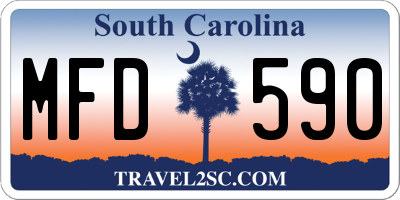 SC license plate MFD590