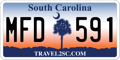 SC license plate MFD591