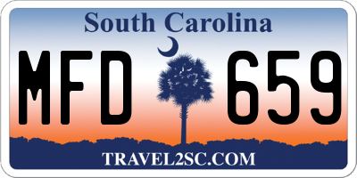SC license plate MFD659