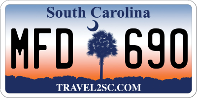 SC license plate MFD690