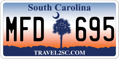SC license plate MFD695