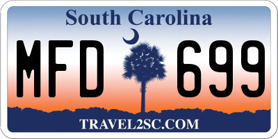 SC license plate MFD699