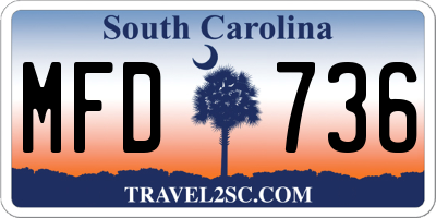 SC license plate MFD736