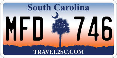 SC license plate MFD746