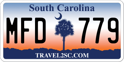 SC license plate MFD779