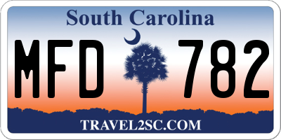 SC license plate MFD782