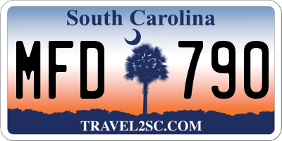 SC license plate MFD790