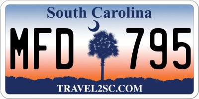 SC license plate MFD795