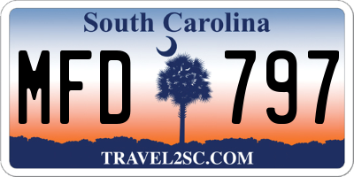 SC license plate MFD797