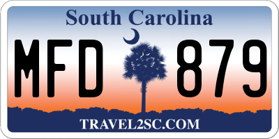 SC license plate MFD879