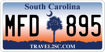 SC license plate MFD895