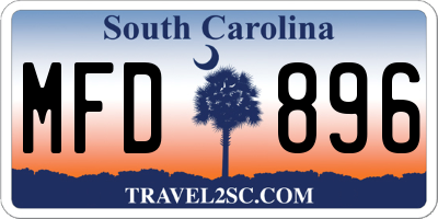 SC license plate MFD896