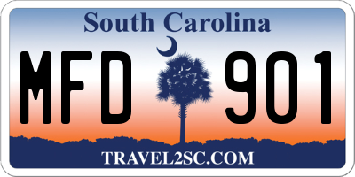 SC license plate MFD901