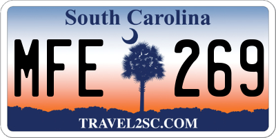 SC license plate MFE269