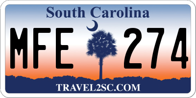SC license plate MFE274