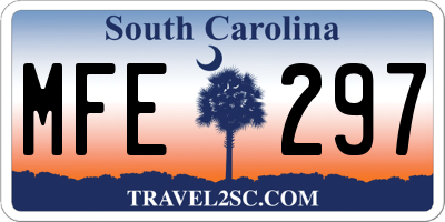 SC license plate MFE297