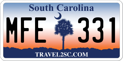 SC license plate MFE331