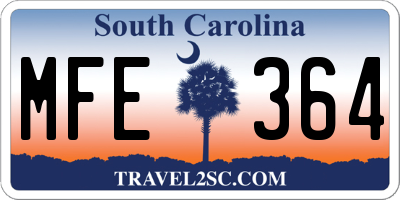 SC license plate MFE364