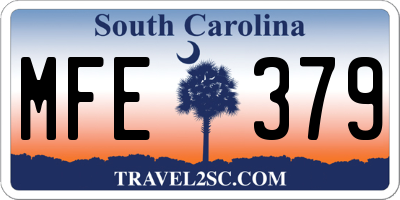 SC license plate MFE379