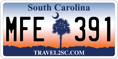 SC license plate MFE391