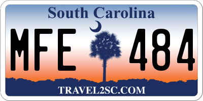 SC license plate MFE484