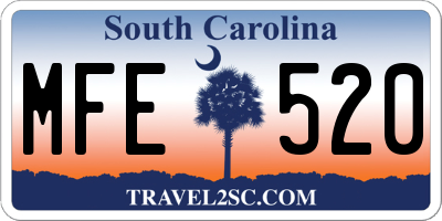 SC license plate MFE520