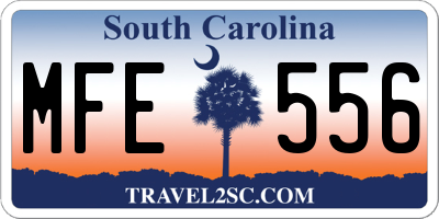 SC license plate MFE556
