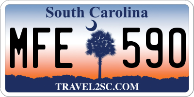 SC license plate MFE590