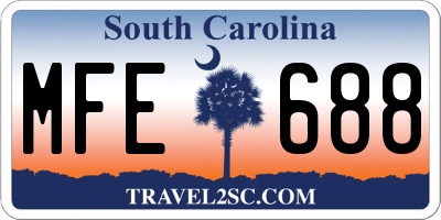 SC license plate MFE688