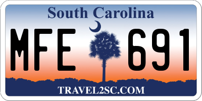 SC license plate MFE691