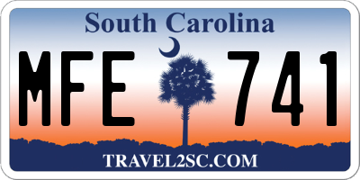 SC license plate MFE741