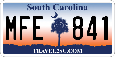 SC license plate MFE841