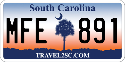 SC license plate MFE891