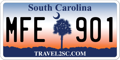 SC license plate MFE901