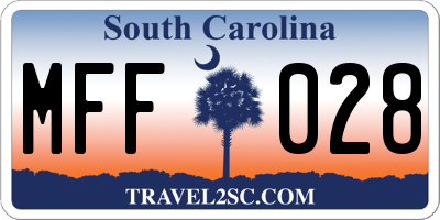 SC license plate MFF028