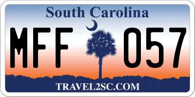 SC license plate MFF057