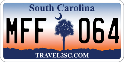 SC license plate MFF064