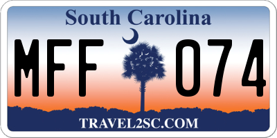 SC license plate MFF074