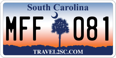 SC license plate MFF081