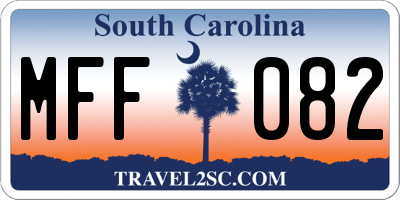 SC license plate MFF082