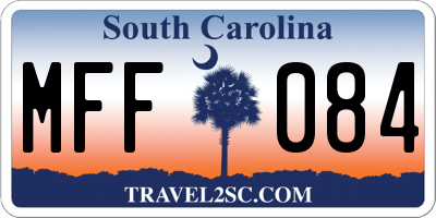 SC license plate MFF084