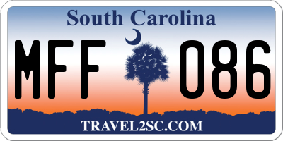 SC license plate MFF086
