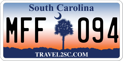 SC license plate MFF094