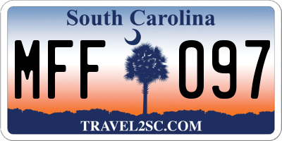 SC license plate MFF097