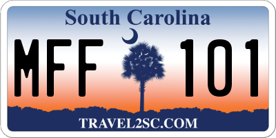 SC license plate MFF101