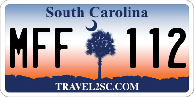 SC license plate MFF112