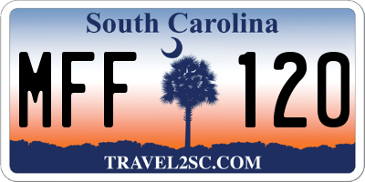SC license plate MFF120