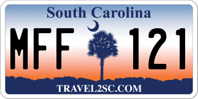 SC license plate MFF121