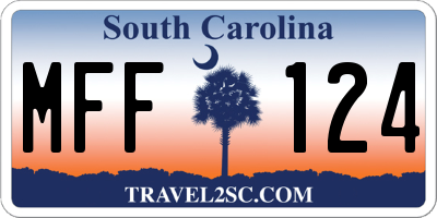 SC license plate MFF124
