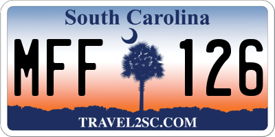 SC license plate MFF126